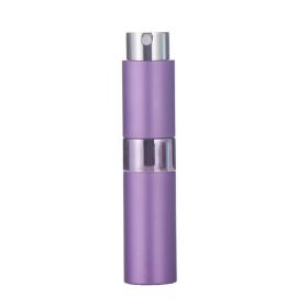 8 ml 15 ml Reusable Metal Perfume Bottle Cosmetic Spray Bottle Portable Empty Bottle Container Travel Sub-bottle Liner Glass (Capacity: 8ml, Color: Purple)